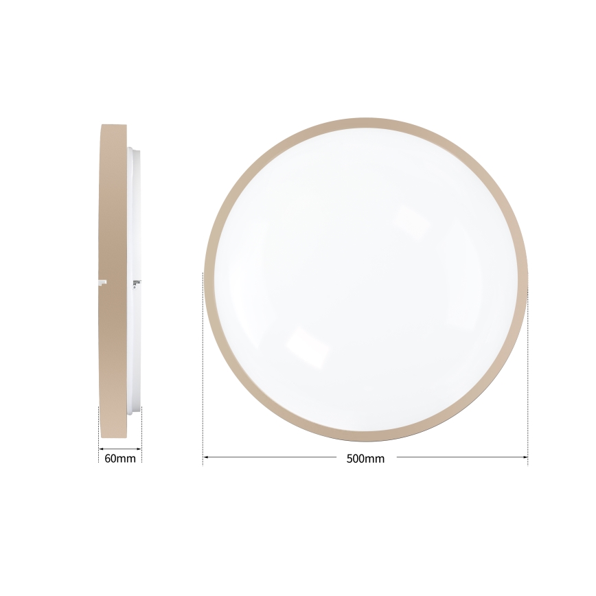 Brilagi - Plafoniera LED dimmerabile GLASS POOL DOUBLE LED/60W/230V 3000-6000K 50 cm beige + telecomando