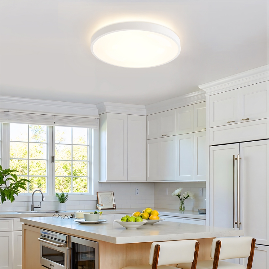 Brilagi - Plafoniera LED dimmerabile GLASS POOL DOUBLE LED/60W/230V 3000-6000K 50 cm bianco + telecomando