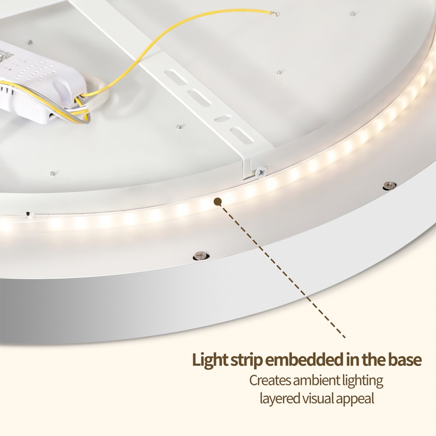 Brilagi - Plafoniera LED dimmerabile GLASS POOL DOUBLE LED/60W/230V 3000-6000K 50 cm bianco + telecomando