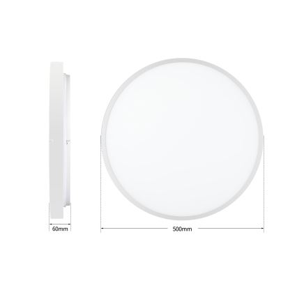 Brilagi - Plafoniera LED dimmerabile GLASS POOL DOUBLE LED/60W/230V 3000-6000K 50 cm bianco + telecomando