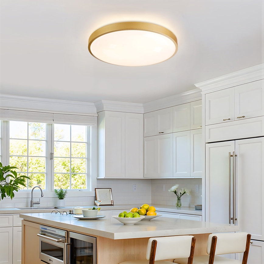 Brilagi - Plafoniera dimmerabile a LED GLASS POOL DOUBLE LED/60W/230V 3000-6000K 50 cm dorata + telecomando