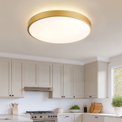 Brilagi - Plafoniera LED dimmerabile GLASS POOL DOUBLE LED/80W/230V 3000-6000K 60 cm dorata + telecomando