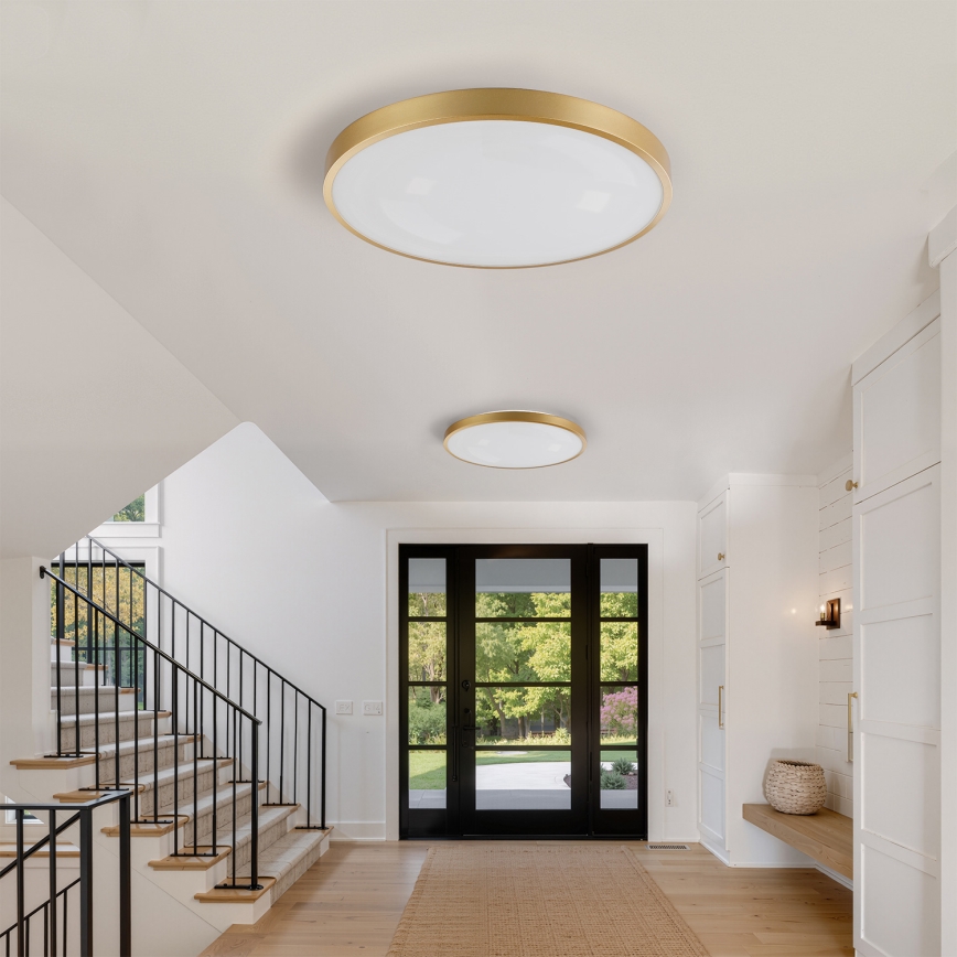 Brilagi - Plafoniera LED dimmerabile GLASS POOL DOUBLE LED/80W/230V 3000-6000K 60 cm dorata + telecomando