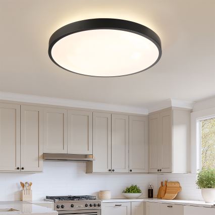 Brilagi - Plafoniera dimmerabile a LED GLASS POOL DOUBLE LED/80W/230V 3000-6000K 60 cm nero + telecomando