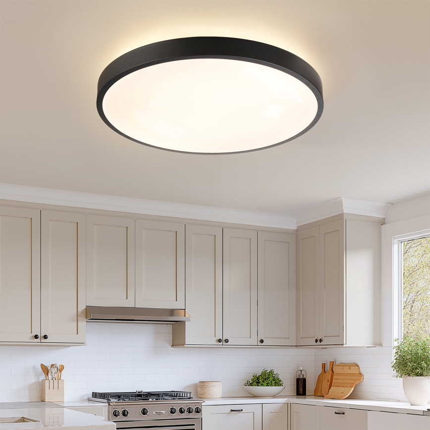 Brilagi - Plafoniera dimmerabile a LED GLASS POOL DOUBLE LED/80W/230V 3000-6000K 60 cm nero + telecomando