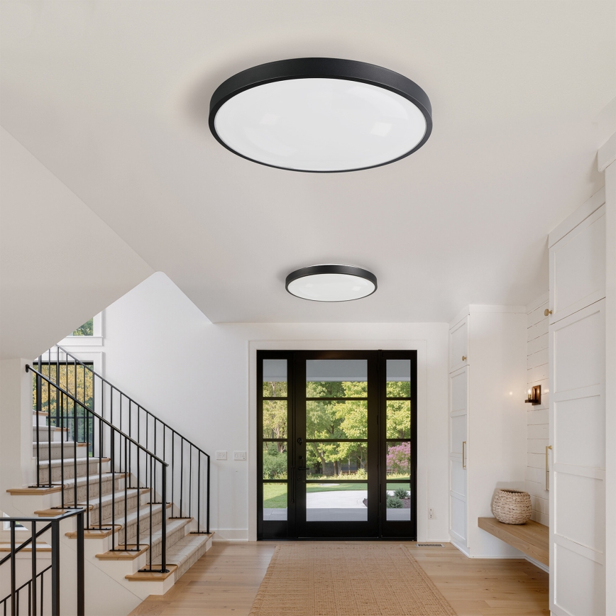 Brilagi - Plafoniera dimmerabile a LED GLASS POOL DOUBLE LED/80W/230V 3000-6000K 60 cm nero + telecomando