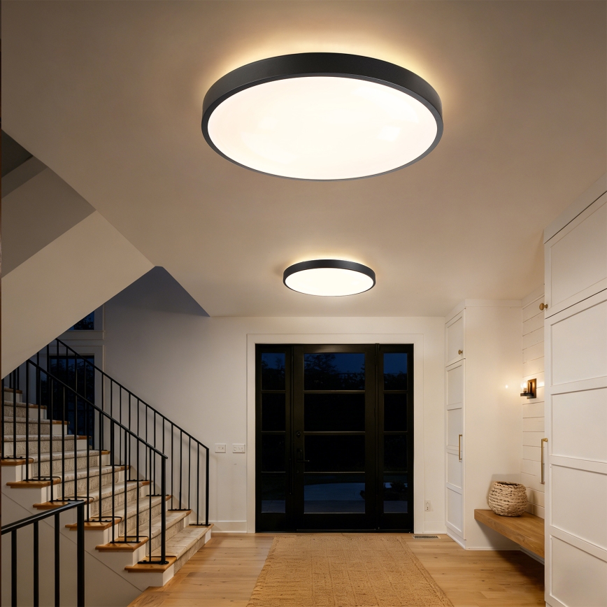 Brilagi - Plafoniera dimmerabile a LED GLASS POOL DOUBLE LED/80W/230V 3000-6000K 60 cm nero + telecomando