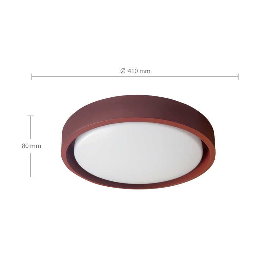 Brilagi - Plafoniera LED dimmerabile MATTEO LED/48W/230V 3000-6500K Ø 41 cm rossa + telecomando