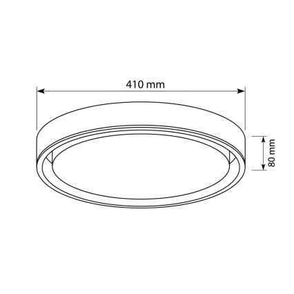 Brilagi - Plafoniera LED dimmerabile MATTEO LED/48W/230V 3000-6500K Ø 41 cm rossa + telecomando
