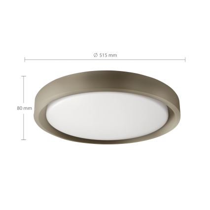 Brilagi - Plafoniera dimmerabile LED MATTEO LED/60W/230V 3000-6500K Ø 51,5 cm tortora + telecomando