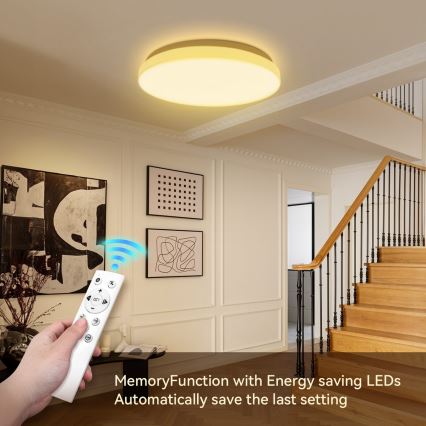 Brilagi - Plafoniera LED dimmerabile MILKY WAY, 24 W, 230 V, 3000–6500 K, Ø 38 cm + telecomando