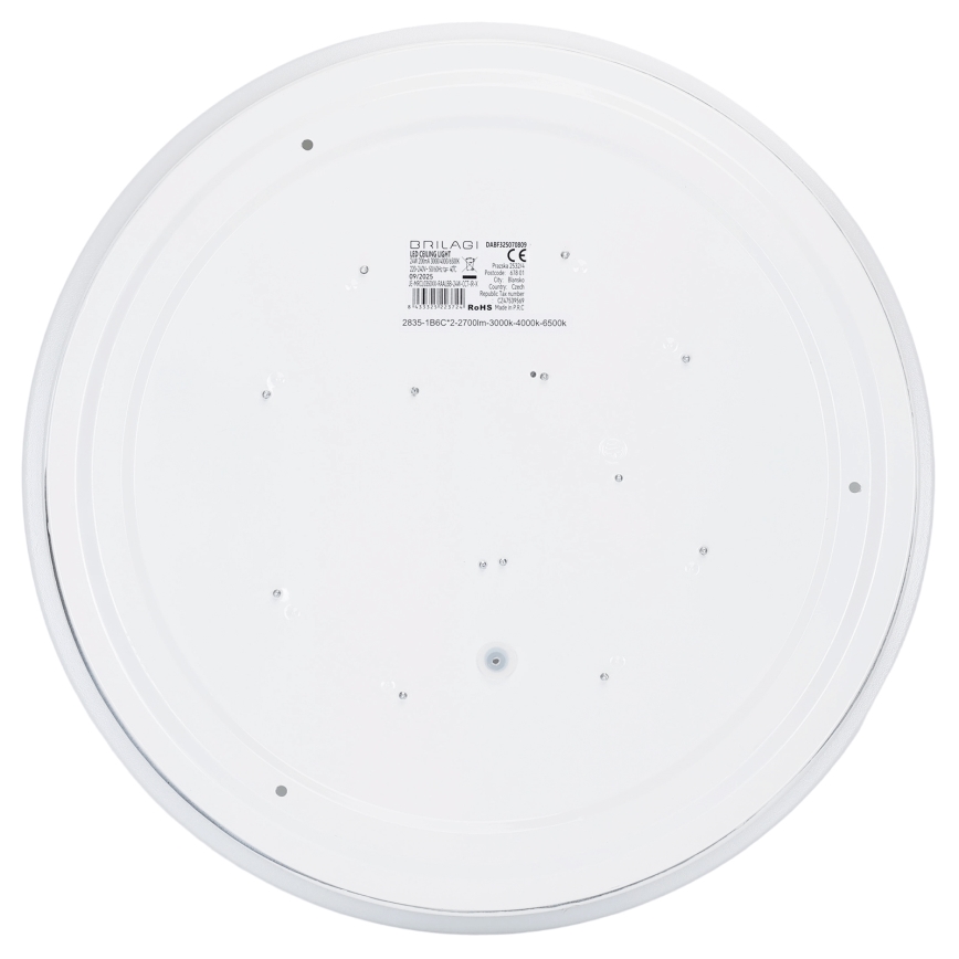 Brilagi - Plafoniera LED dimmerabile MILKY WAY, 24 W, 230 V, 3000–6500 K, Ø 38 cm + telecomando