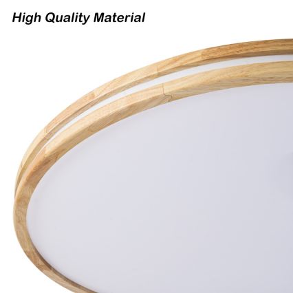 Brilagi - Plafoniera LED dimmerabile MOLINA LED/100W/230V 3000-6000K rovere Ø 80 cm + telecomando
