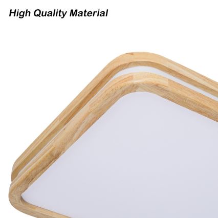 Brilagi - Plafoniera LED dimmerabile MOLINA SQUARE LED/54W/230V 3000-6000K rovere 60x40 cm + telecomando