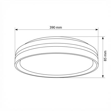 Brilagi - Plafoniera LED dimmerabile NAOMI LED/48W/230V 3000–6500K Ø 39 cm nera + telecomando