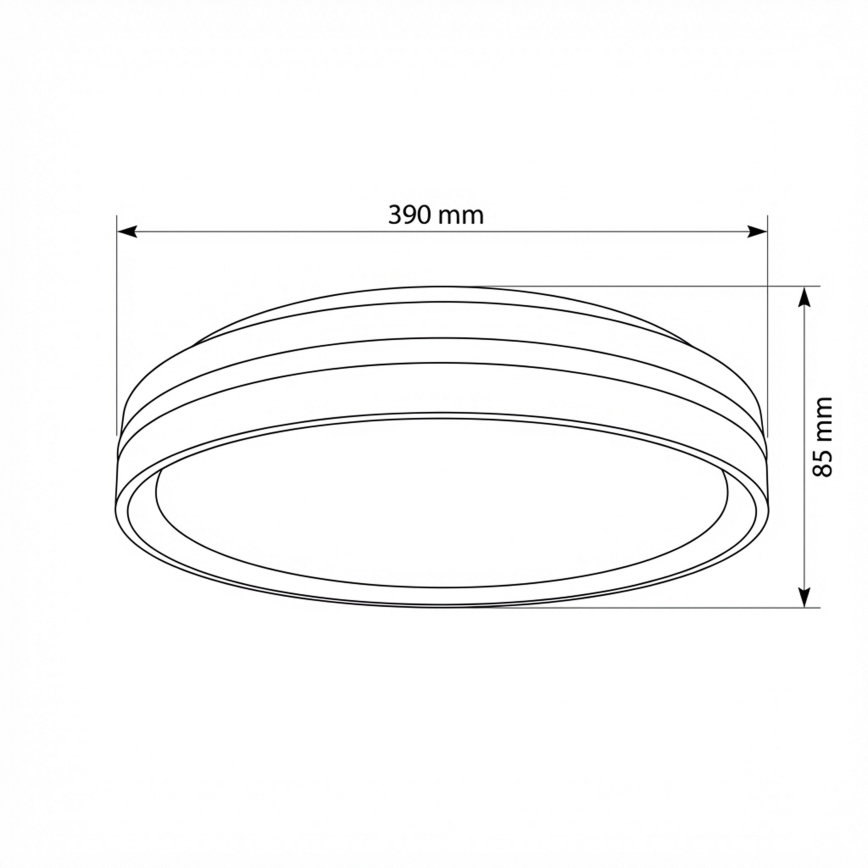 Brilagi - Plafoniera LED dimmerabile NAOMI LED/48W/230V 3000–6500K Ø 39 cm nera + telecomando