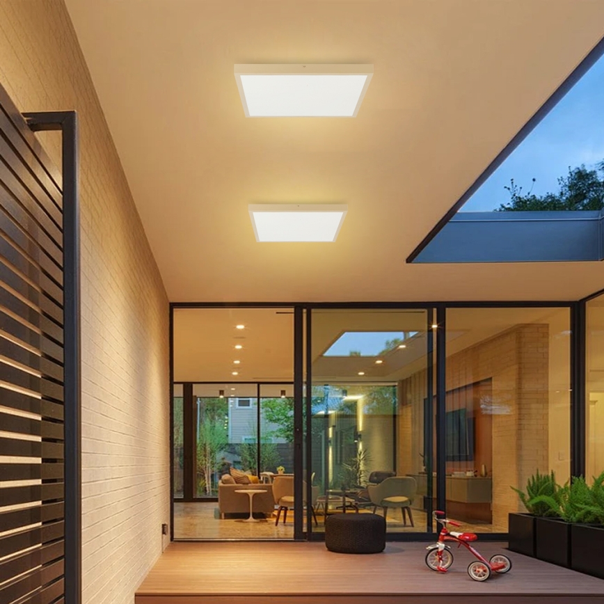 Brilagi - FRAME SMART Lampada da soffitto LED dimmerabile per bagno 50W/230V 60x60 cm 3000-6000K IP44 Beige + Telecomando