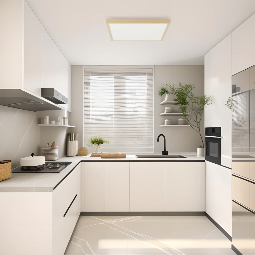 Brilagi - FRAME SMART Lampada da soffitto LED dimmerabile per bagno 50W/230V 60x60 cm 3000-6000K IP44 Beige + Telecomando