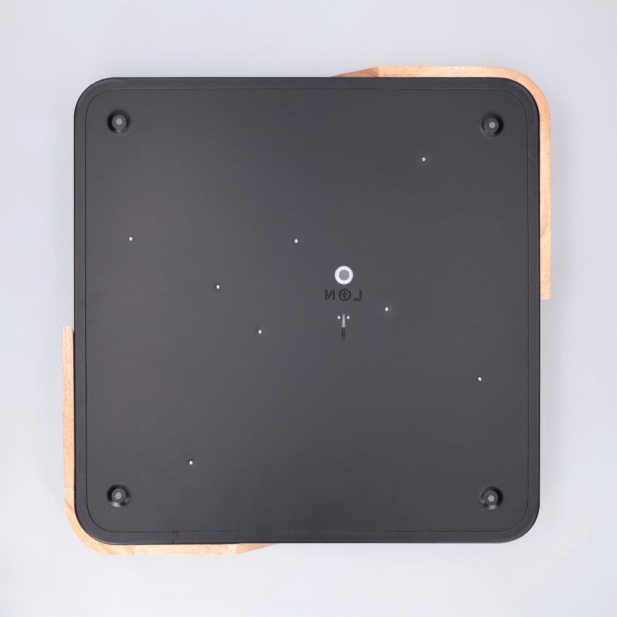 Brilagi - Plafoniera LED dimmerabile PILANA LED/48W/230V 3000-6500K rovere/nero 42x42 cm + telecomando