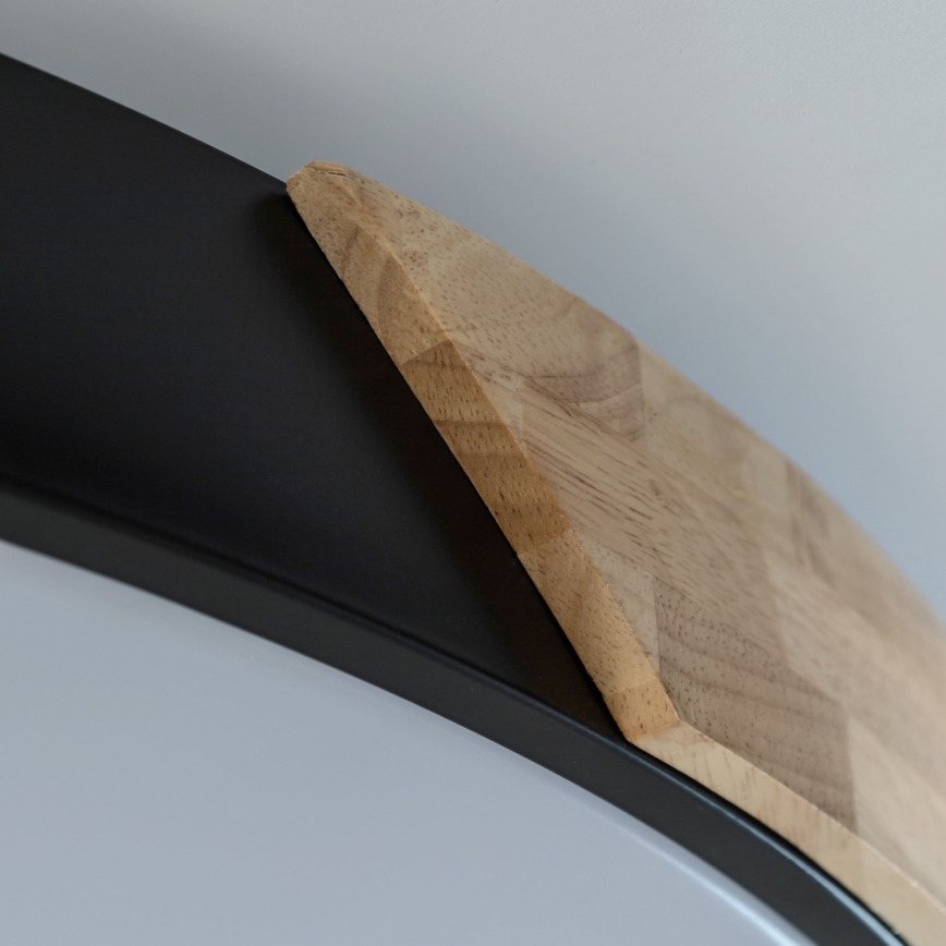 Brilagi - Plafoniera dimmerabile a LED PILANA LED/72W/230V 3000-6500K rovere/nero Ø 80 cm + telecomando