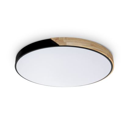 Brilagi - Plafoniera dimmerabile a LED PILANA LED/72W/230V 3000-6500K rovere/nero Ø 80 cm + telecomando