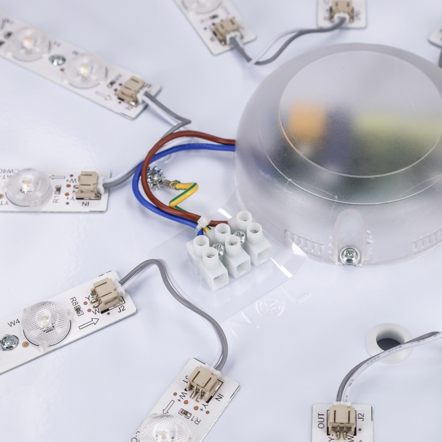 Brilagi - Plafoniera dimmerabile a LED PILANA LED/72W/230V 3000-6500K rovere/nero Ø 80 cm + telecomando