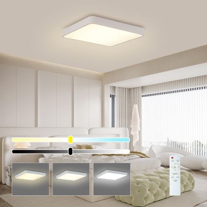 Brilagi - Lampada da soffitto dimmerabile a LED POOL LED/36W/230V 3000-6000K 40x40 cm bianco + telecomando