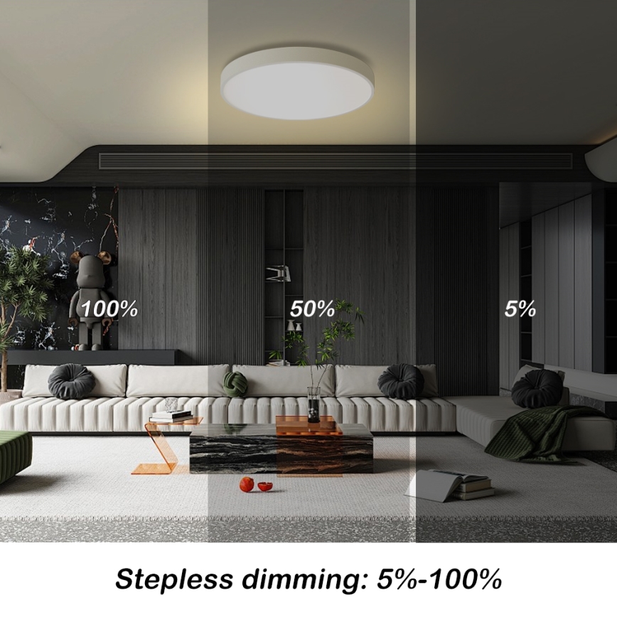 Brilagi - Plafoniera LED dimmerabile POOL LED/60W/230V 3000-6000K Ø 60 cm bianca + telecomando