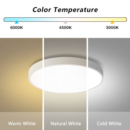 Brilagi - Plafoniera LED dimmerabile POOL LED/60W/230V 3000-6000K Ø 60 cm bianca + telecomando