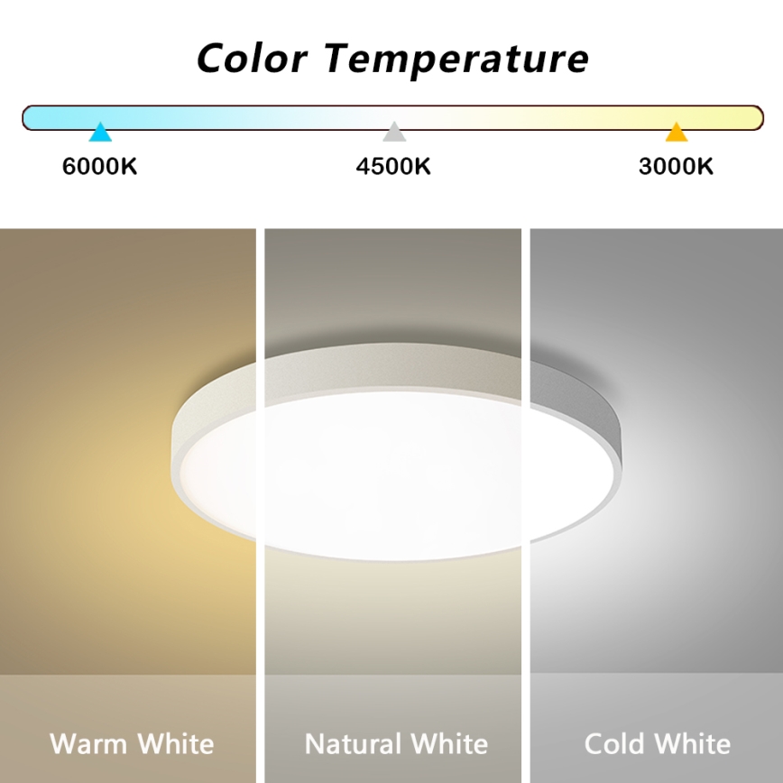 Brilagi - Plafoniera LED dimmerabile POOL LED/60W/230V 3000-6000K Ø 60 cm bianca + telecomando