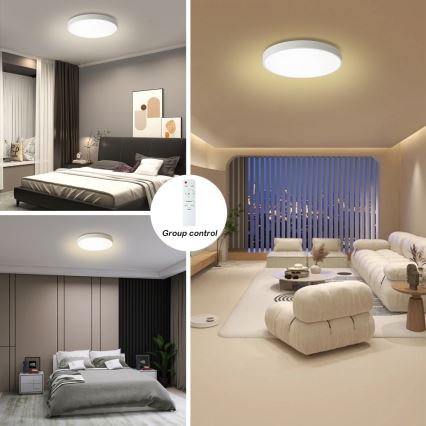 Brilagi - Plafoniera LED dimmerabile POOL LED/60W/230V 3000-6000K Ø 60 cm bianca + telecomando