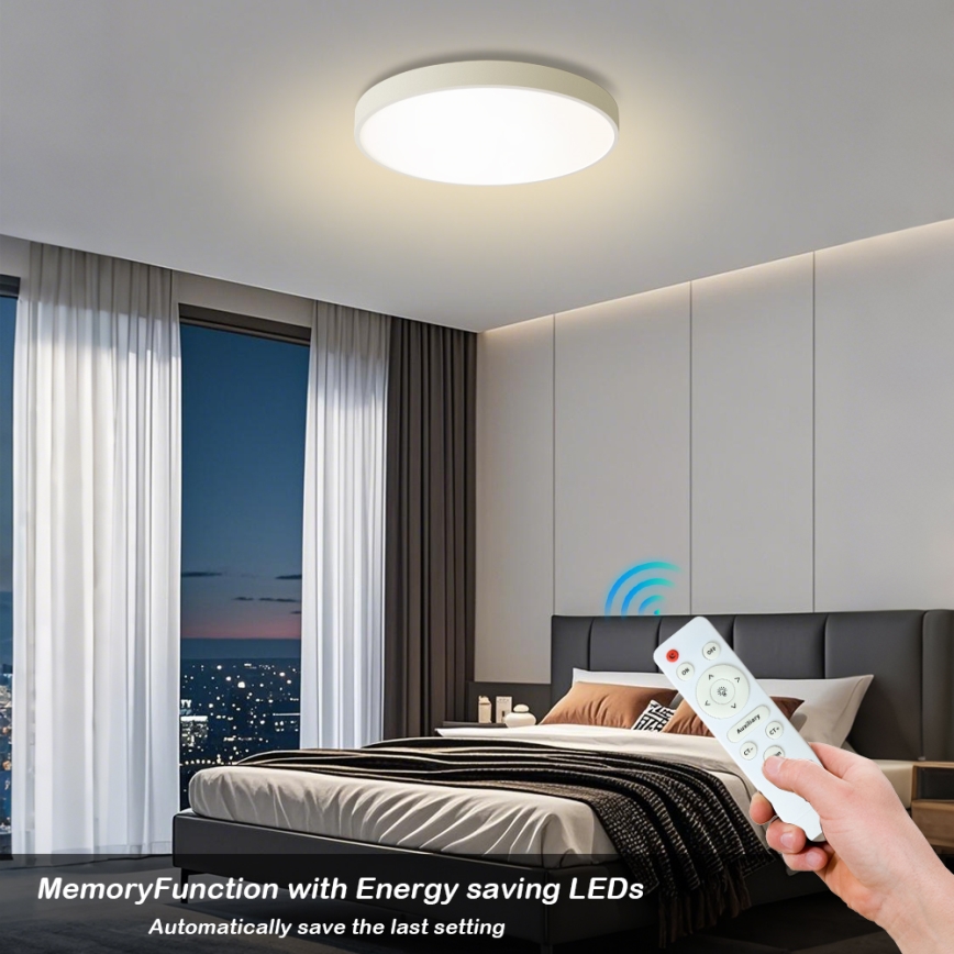 Brilagi - Plafoniera LED dimmerabile POOL LED/60W/230V 3000-6000K Ø 60 cm bianca + telecomando