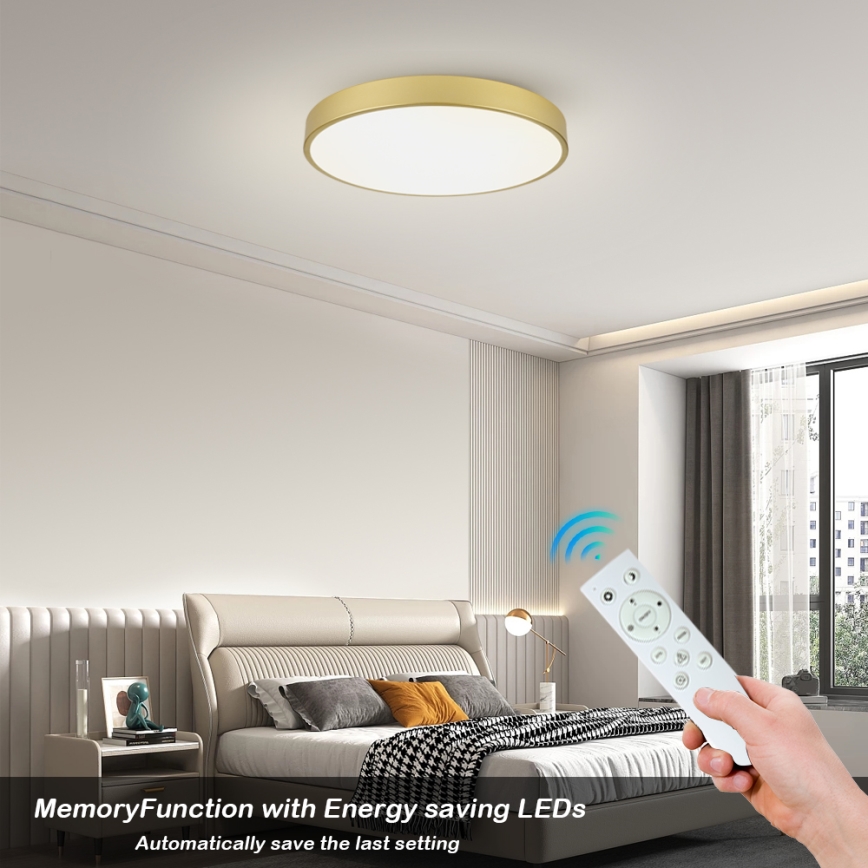 Brilagi - Plafoniera LED dimmerabile POOL SMART LED/100W/230V 3000-6000K 80 cm dorata Wi‑Fi Tuya + telecomando