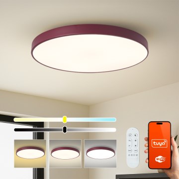 Brilagi - Lampada LED dimmerabile POOL SMART LED/100W/230V Ø 80 cm 3000-6000K Wi-Fi Tuya + telecomando, borgogna