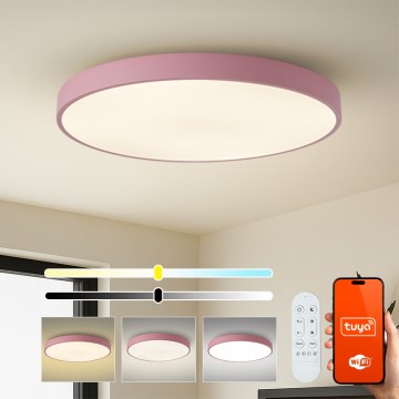 Brilagi - Lampada LED dimmerabile POOL SMART LED/128W/230V Ø 100 cm Wi‑Fi Tuya + telecomando rosa