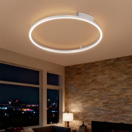 Brilagi - Plafoniera dimmerabile a LED PORTOFINO LED/60W/230V 3000-6000K Ø 80 cm argento + telecomando