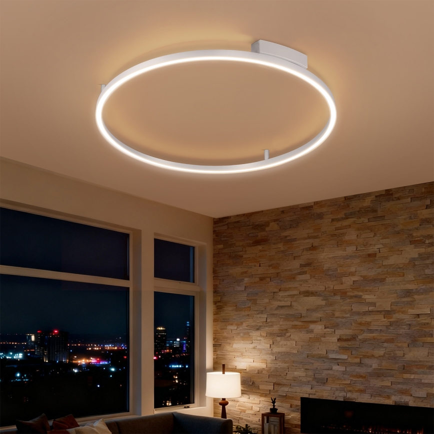 Brilagi - Plafoniera dimmerabile a LED PORTOFINO LED/60W/230V 3000-6000K Ø 80 cm argento + telecomando