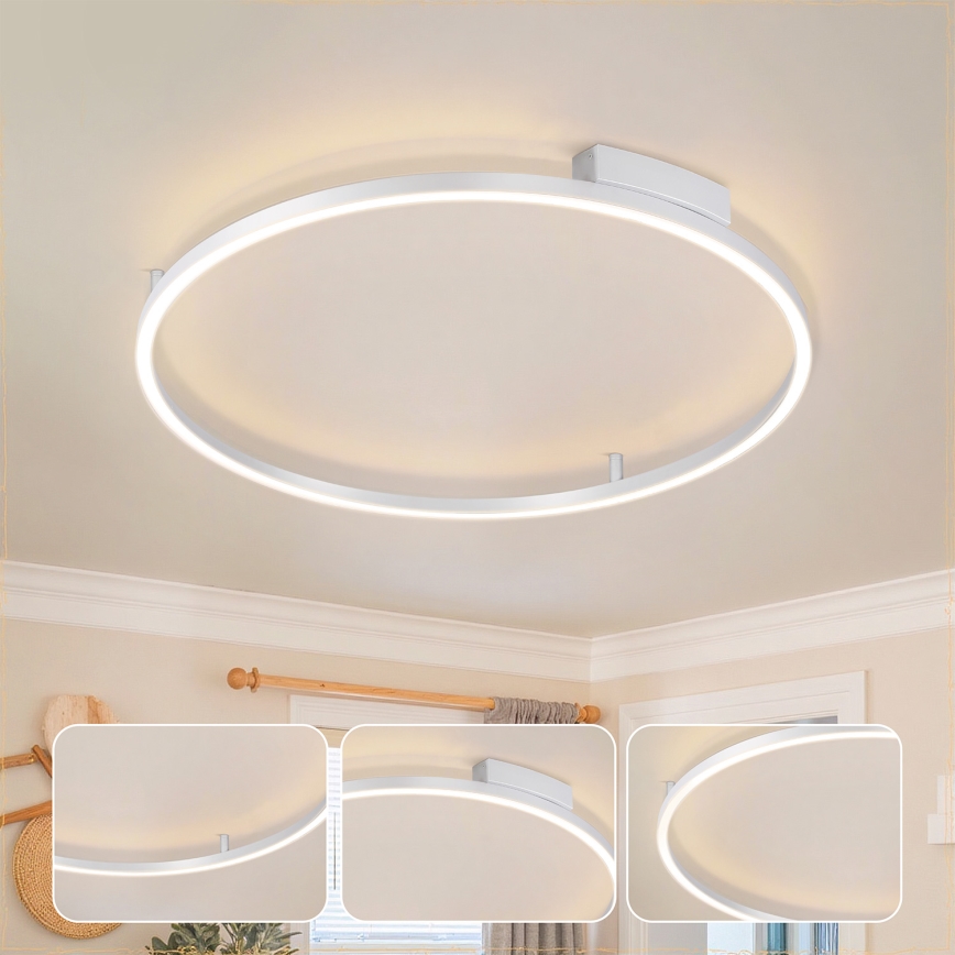 Brilagi - Plafoniera dimmerabile a LED PORTOFINO LED/60W/230V 3000-6000K Ø 80 cm argento + telecomando