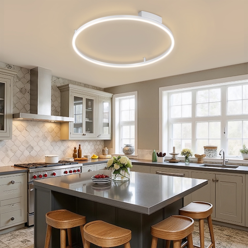 Brilagi - Plafoniera dimmerabile a LED PORTOFINO LED/60W/230V 3000-6000K Ø 80 cm argento + telecomando