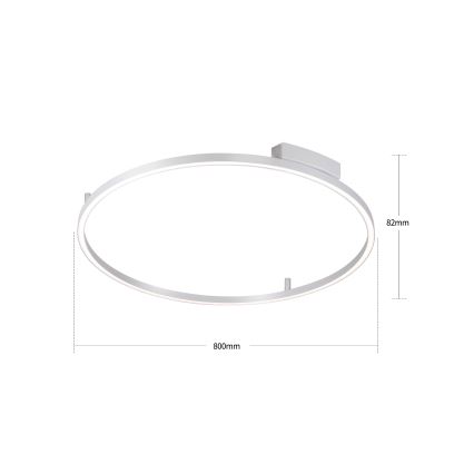 Brilagi - Plafoniera dimmerabile a LED PORTOFINO LED/60W/230V 3000-6000K Ø 80 cm argento + telecomando