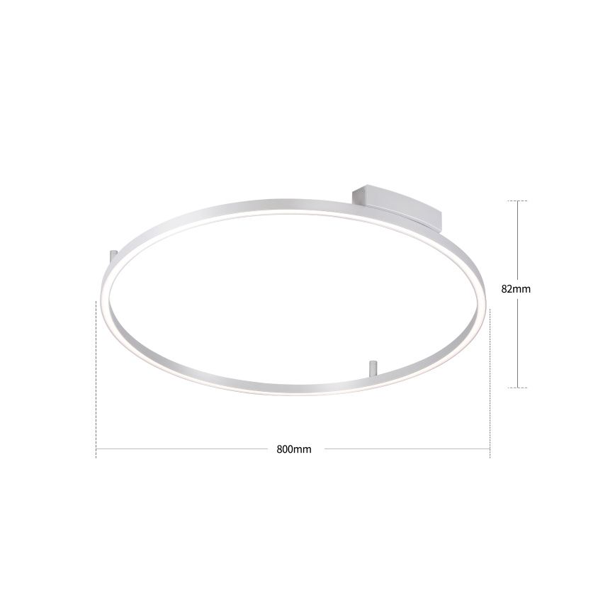 Brilagi - Plafoniera dimmerabile a LED PORTOFINO LED/60W/230V 3000-6000K Ø 80 cm argento + telecomando