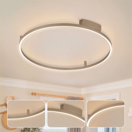 BRILAGI - Plafoniera LED dimmerabile PORTOFINO LED/60W/230V 3000-6000K Ø 80 cm beige + telecomando