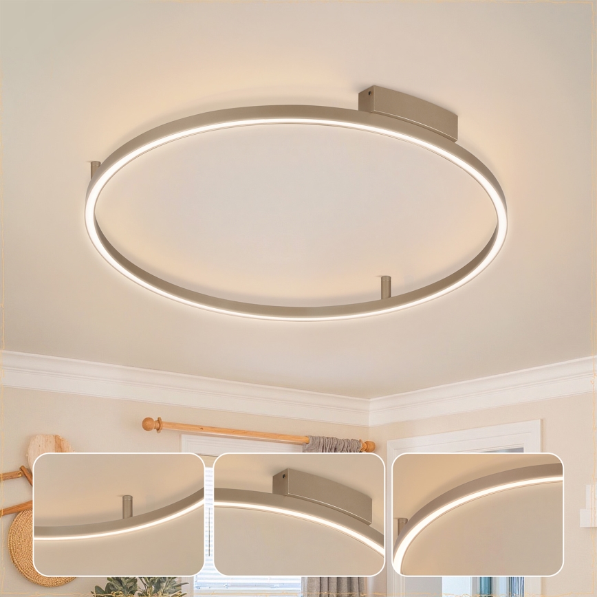 BRILAGI - Plafoniera LED dimmerabile PORTOFINO LED/60W/230V 3000-6000K Ø 80 cm beige + telecomando