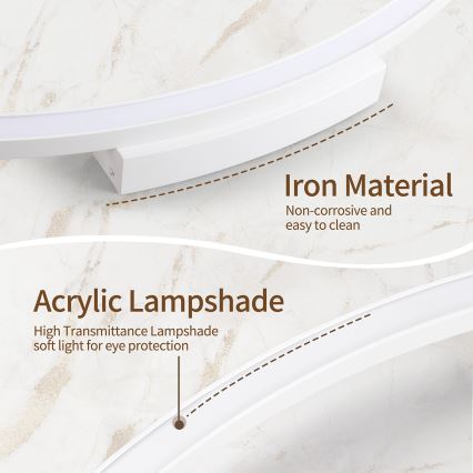 Brilagi - Plafoniera LED dimmerabile PORTOFINO LED/60W/230V 3000-6000K Ø 80 cm bianca + telecomando