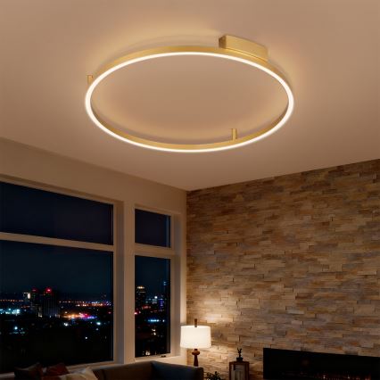 Brilagi - Plafoniera LED dimmerabile PORTOFINO LED/60W/230V 3000-6000K Ø 80 cm dorata + telecomando