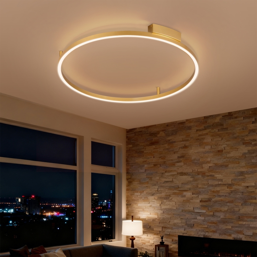 Brilagi - Plafoniera LED dimmerabile PORTOFINO LED/60W/230V 3000-6000K Ø 80 cm dorata + telecomando