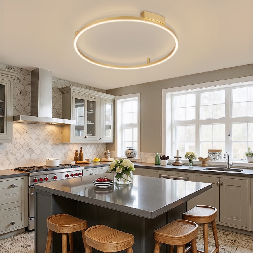 Brilagi - Plafoniera LED dimmerabile PORTOFINO LED/60W/230V 3000-6000K Ø 80 cm dorata + telecomando
