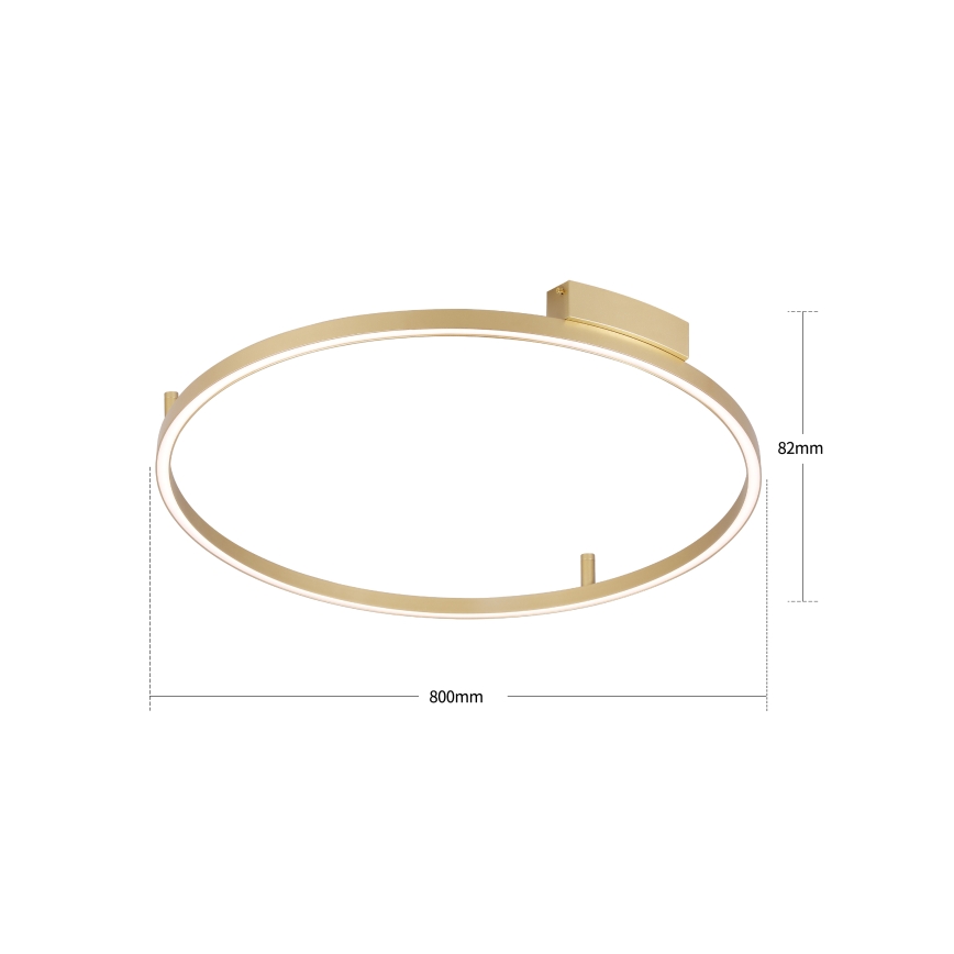 Brilagi - Plafoniera LED dimmerabile PORTOFINO LED/60W/230V 3000-6000K Ø 80 cm dorata + telecomando