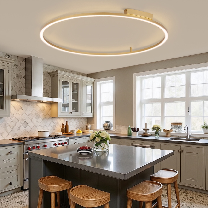 Brilagi - Plafoniera dimmerabile a LED PORTOFINO LED/85W/230V 3000-6000K Ø 120 cm dorata + telecomando