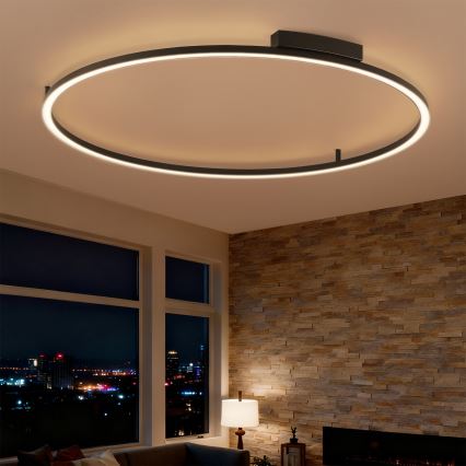 Brilagi - Plafoniera dimmerabile a LED PORTOFINO LED/85W/230V 3000-6000K Ø 120 cm nera + telecomando